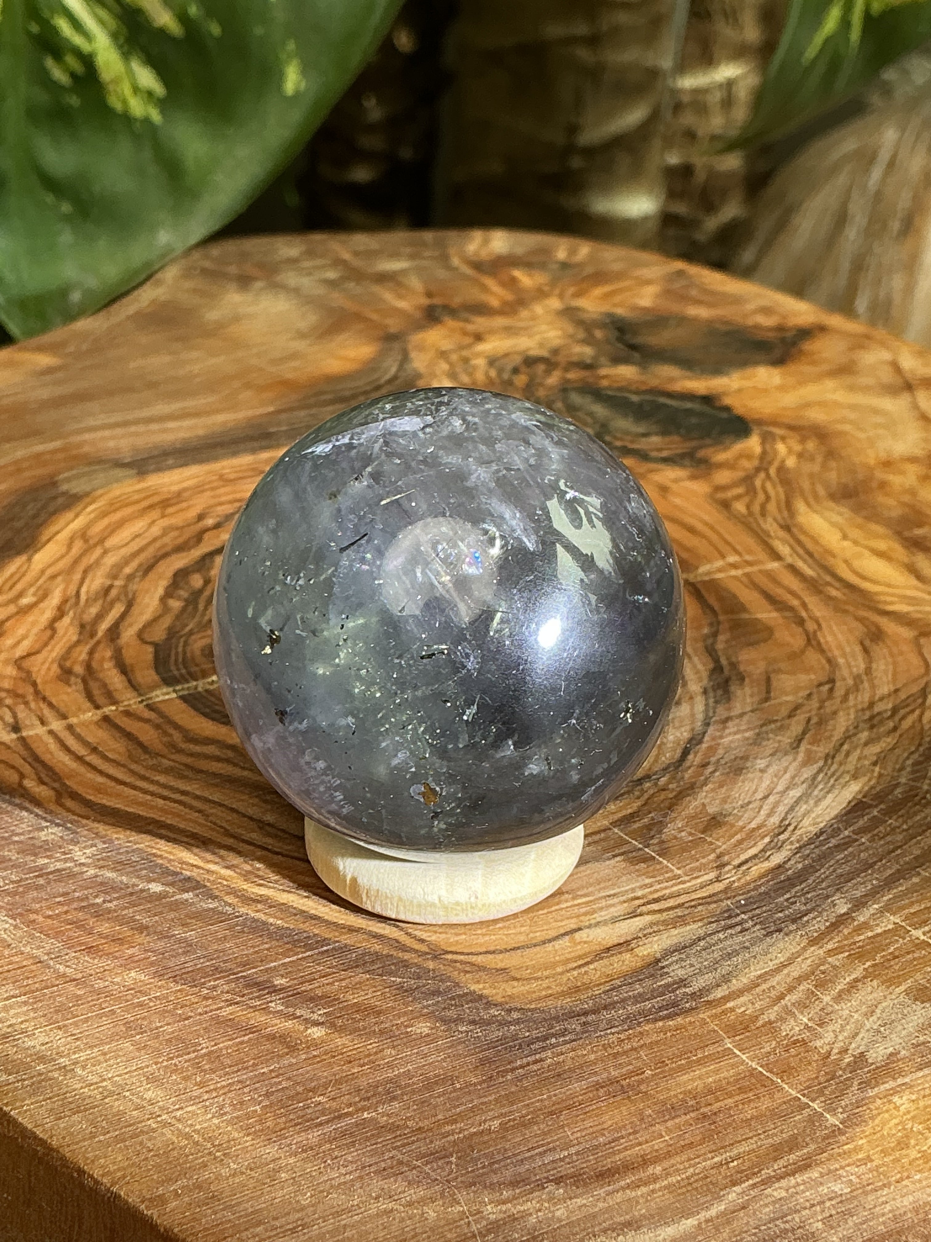 Nigeria Fluorit Kugel mit Pyrit