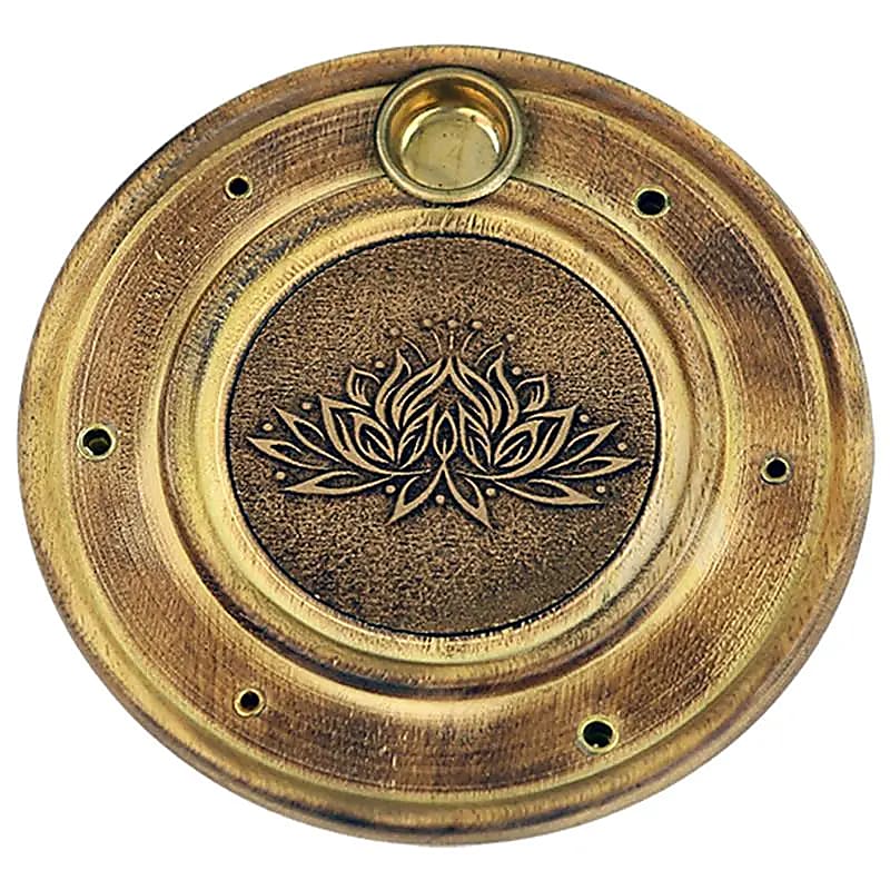 Räucherstäbchen- und Weihrauchkegelhalter „Lotus“