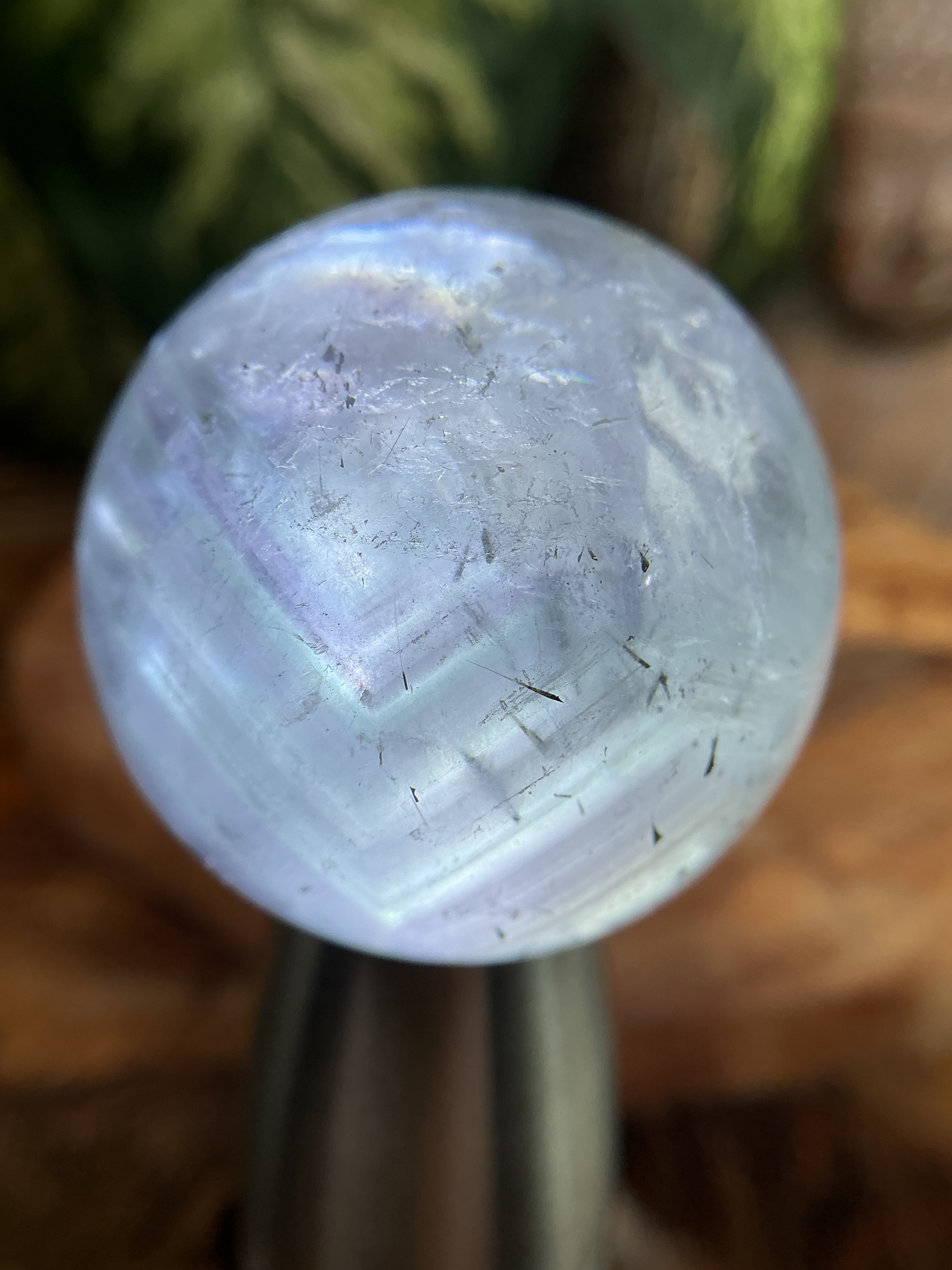 Nigeria Fluorit Kugel mit Pyrit
