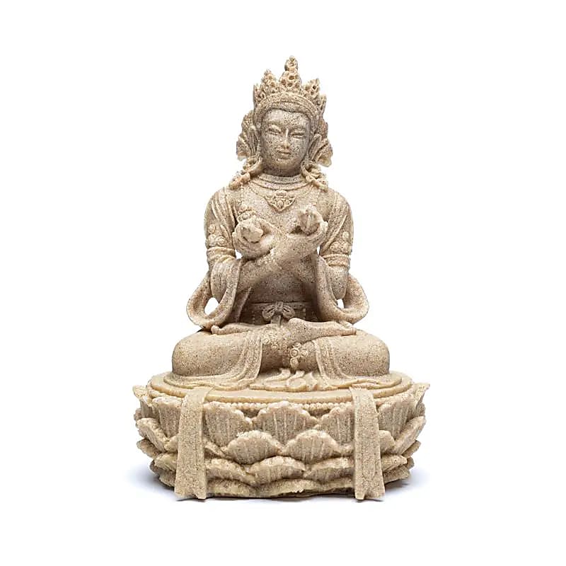 Buddha mit Dorje und Glocke sandfarben