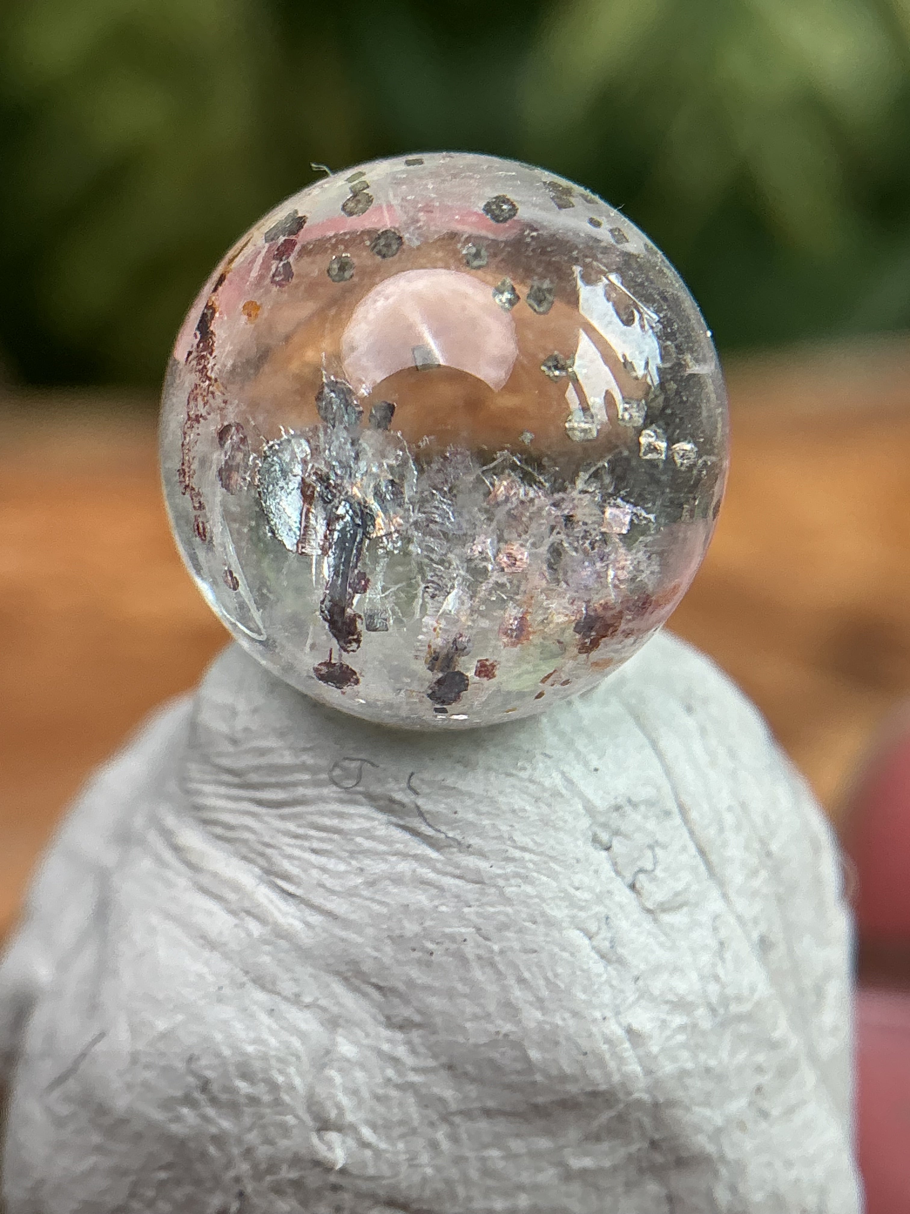 Pyrit in Quarz Mini Kugel