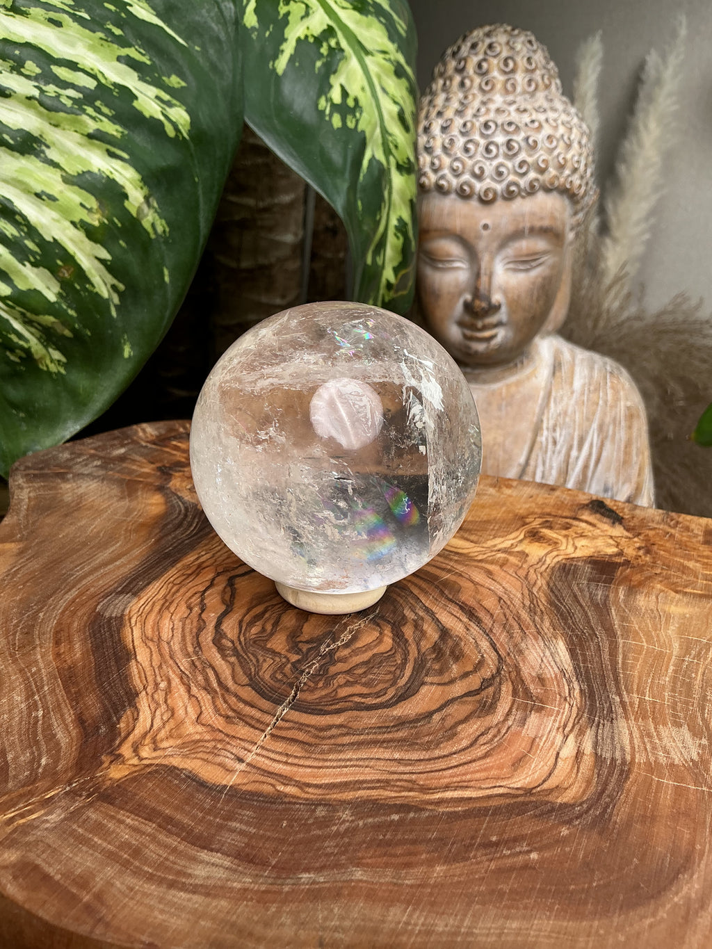 Rauchquarz Kugel voller Regenbögen
