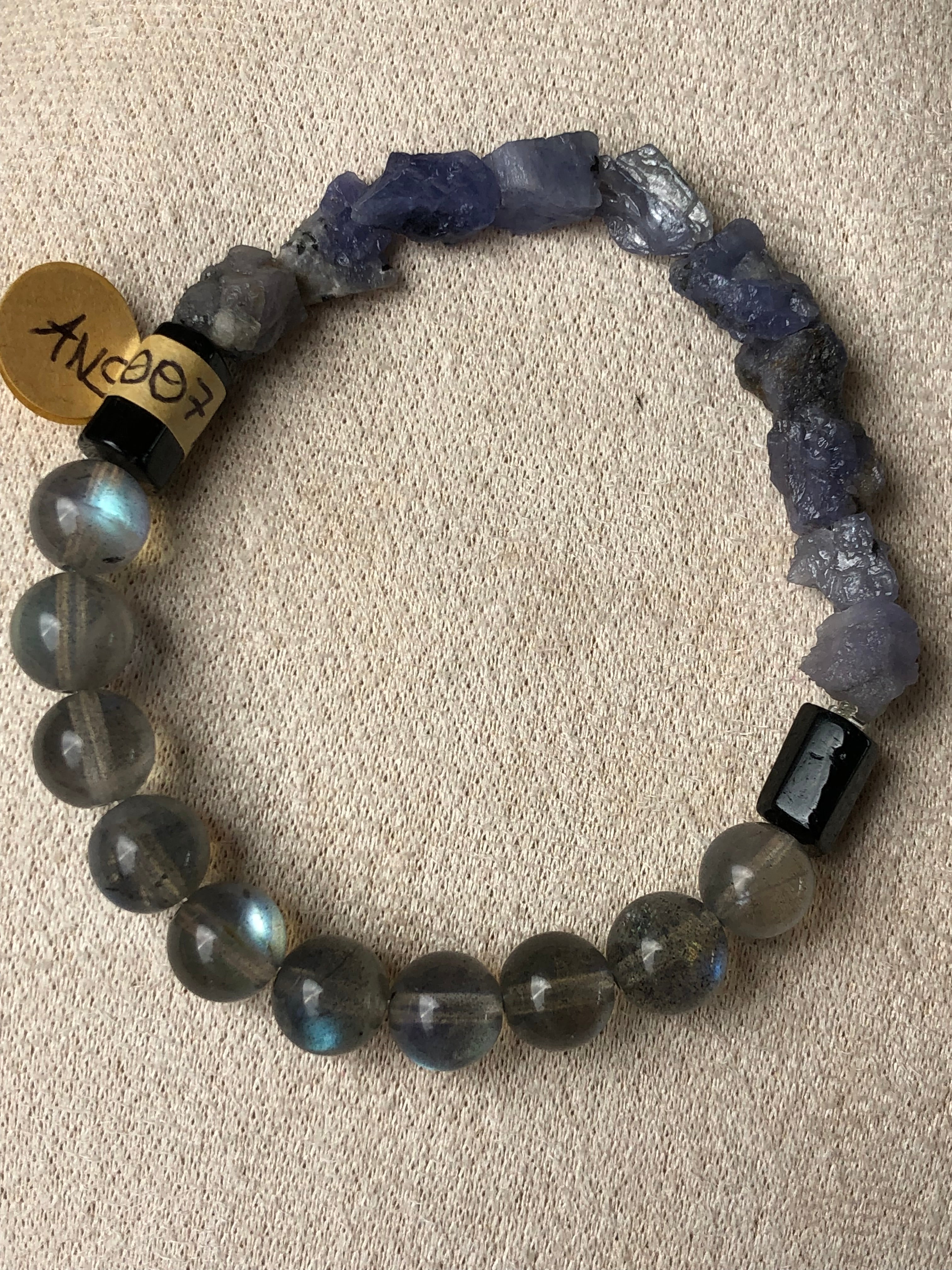 Labradorit Tansanit Armband