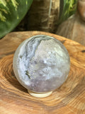 klare Fluorit mit Pyrit Kugel