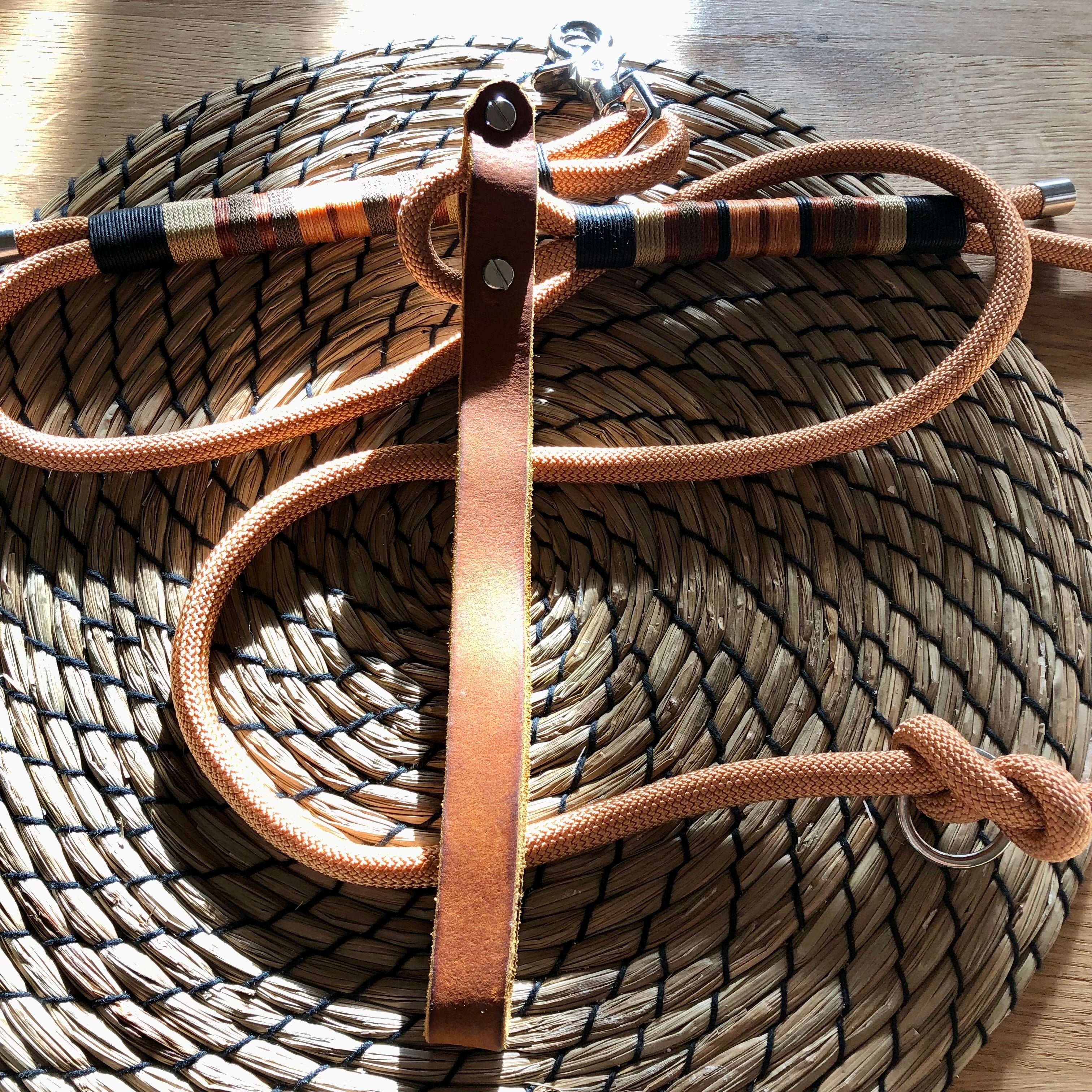 Exklusive Hundeleine Gold Kupfer