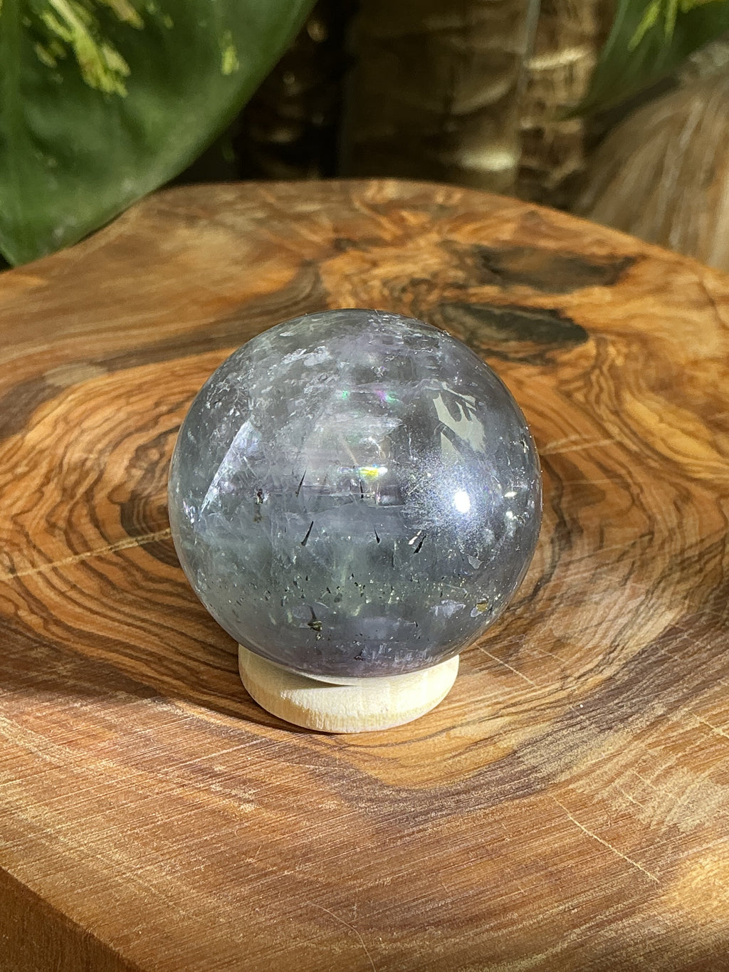 Nigeria Fluorit Kugel mit Pyrit
