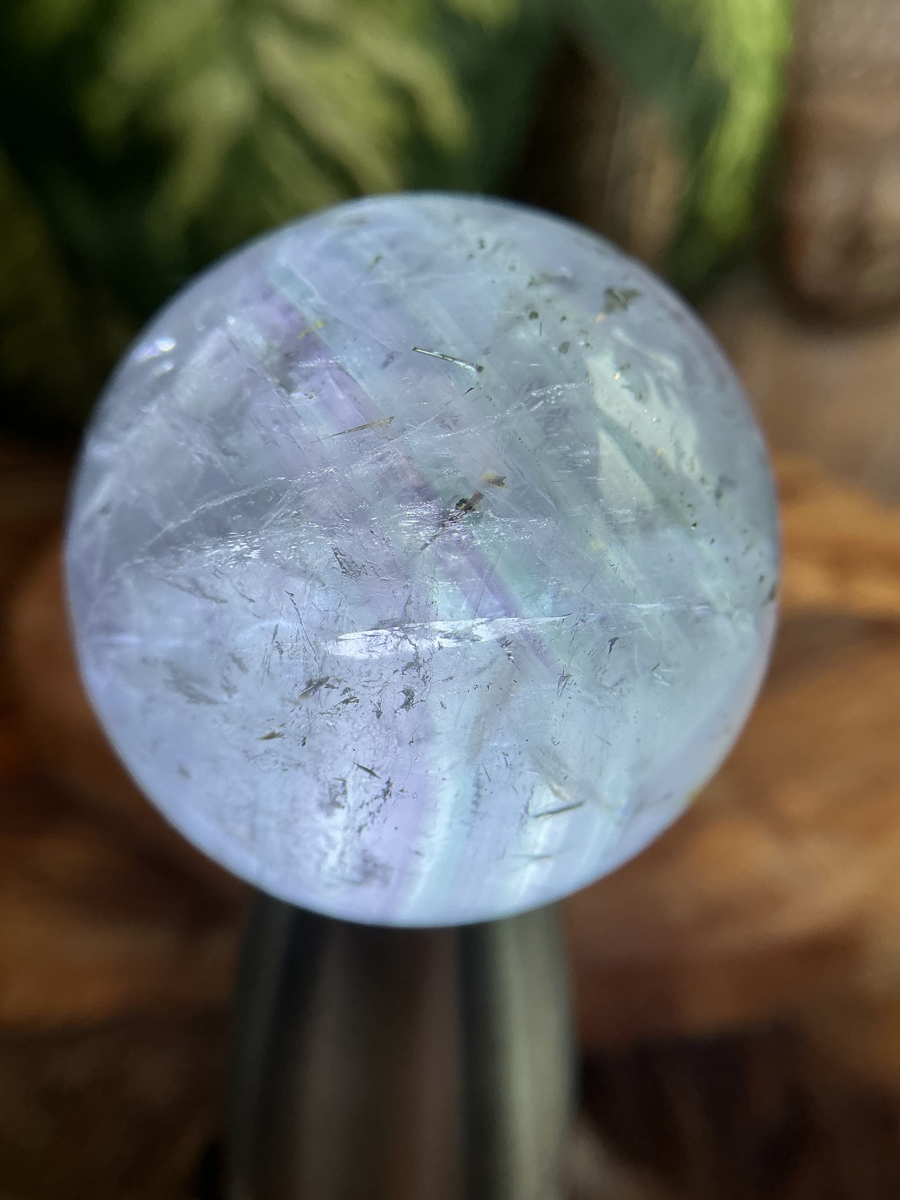 Nigeria Fluorit Kugel mit Pyrit