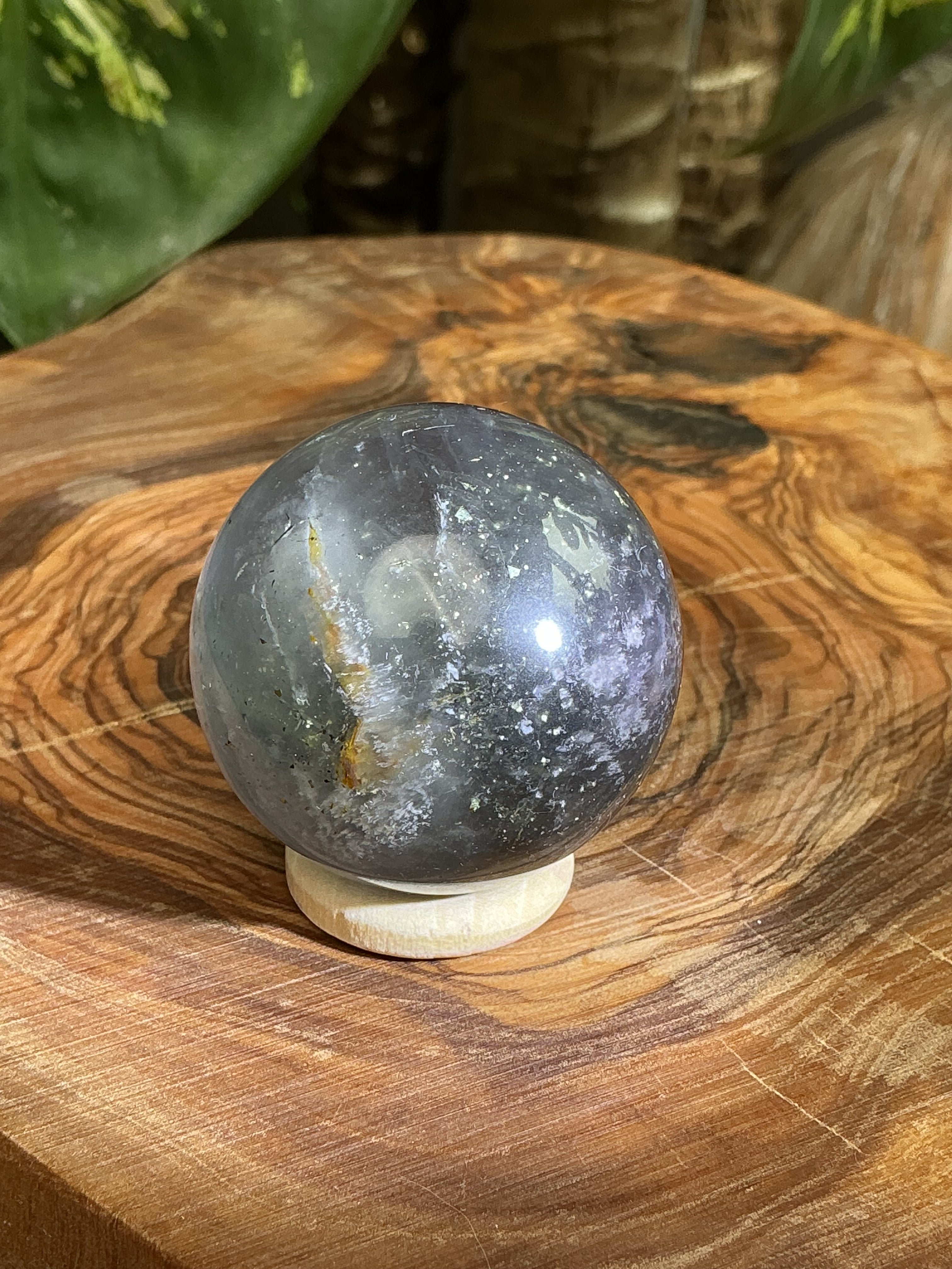 Nigeria Fluorit Kugel mit Pyrit