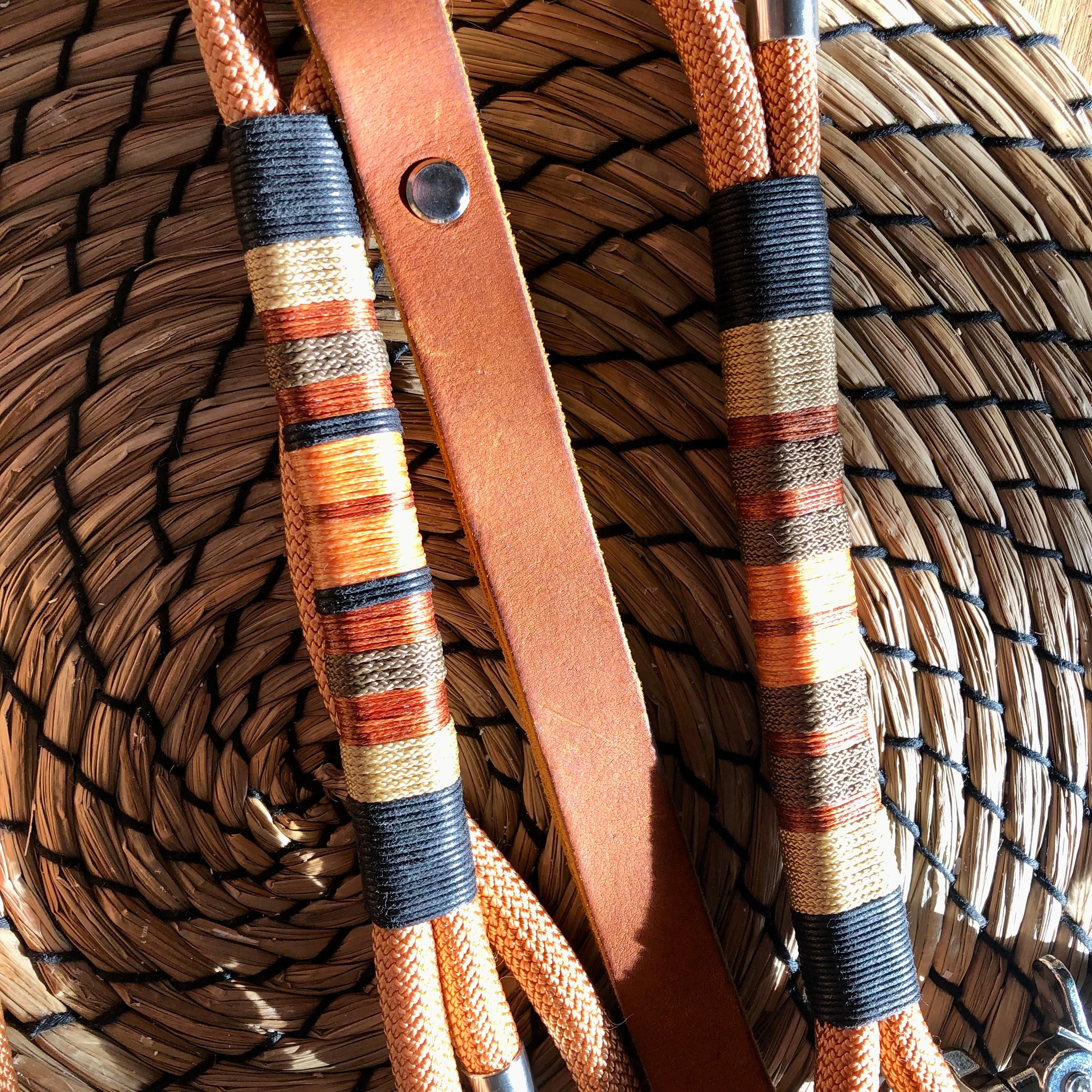 Exklusive Hundeleine Gold Kupfer