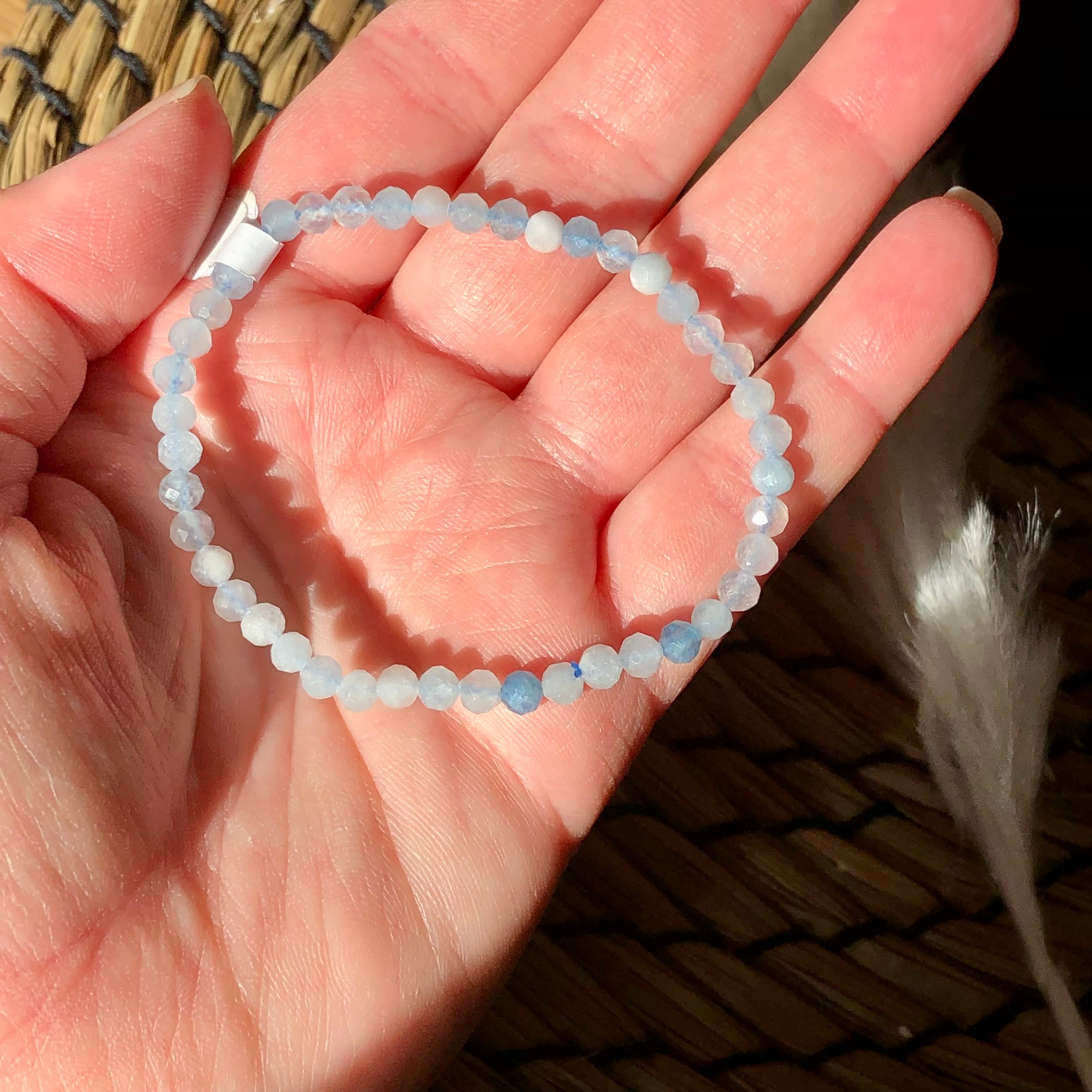 Aquamarin Kugelarmband facettiert