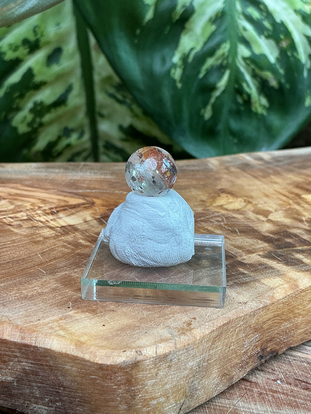 Pyrit und Hämatit in Quarz Mini Kugel