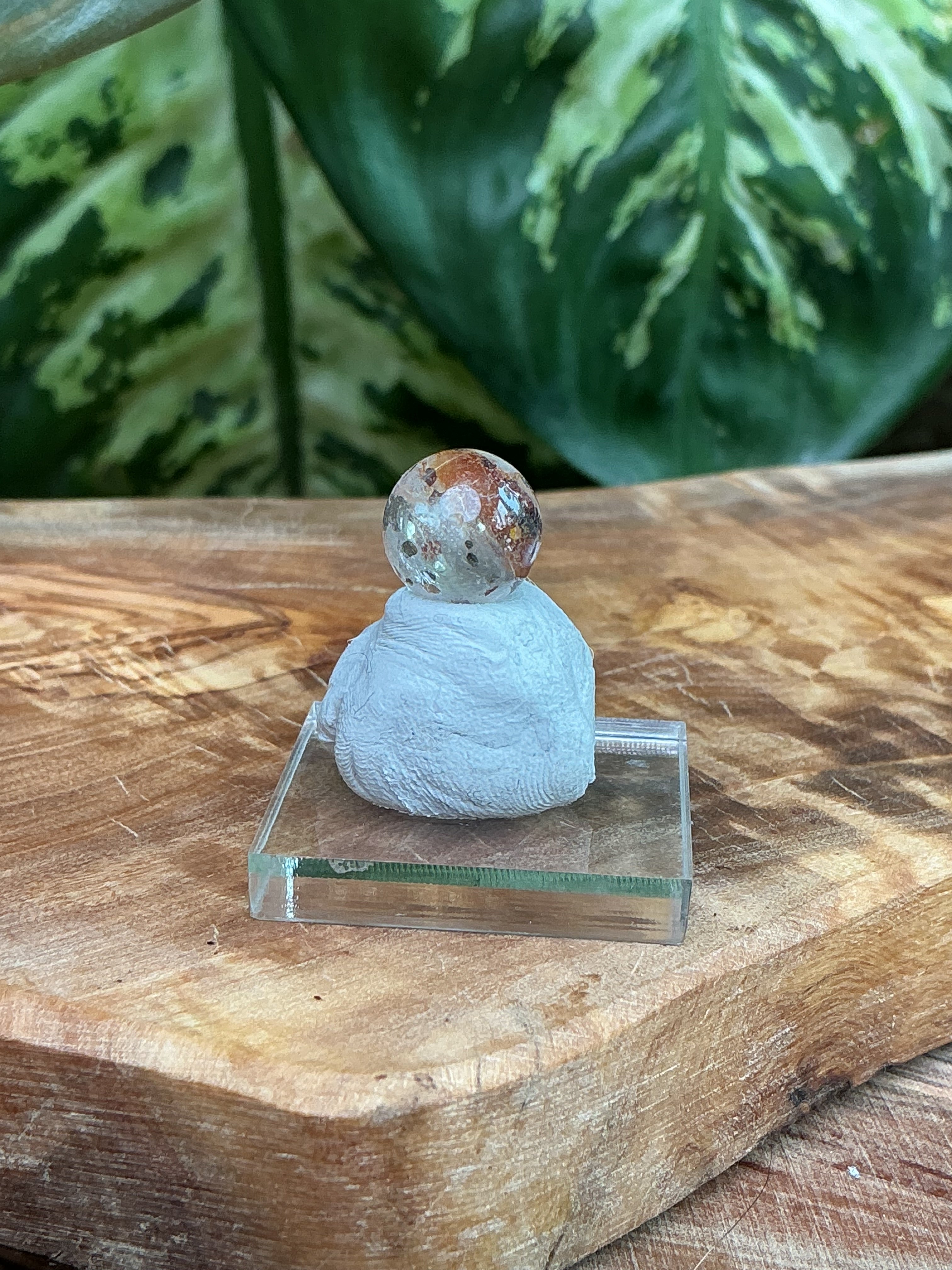 Pyrit und Hämatit in Quarz Mini Kugel