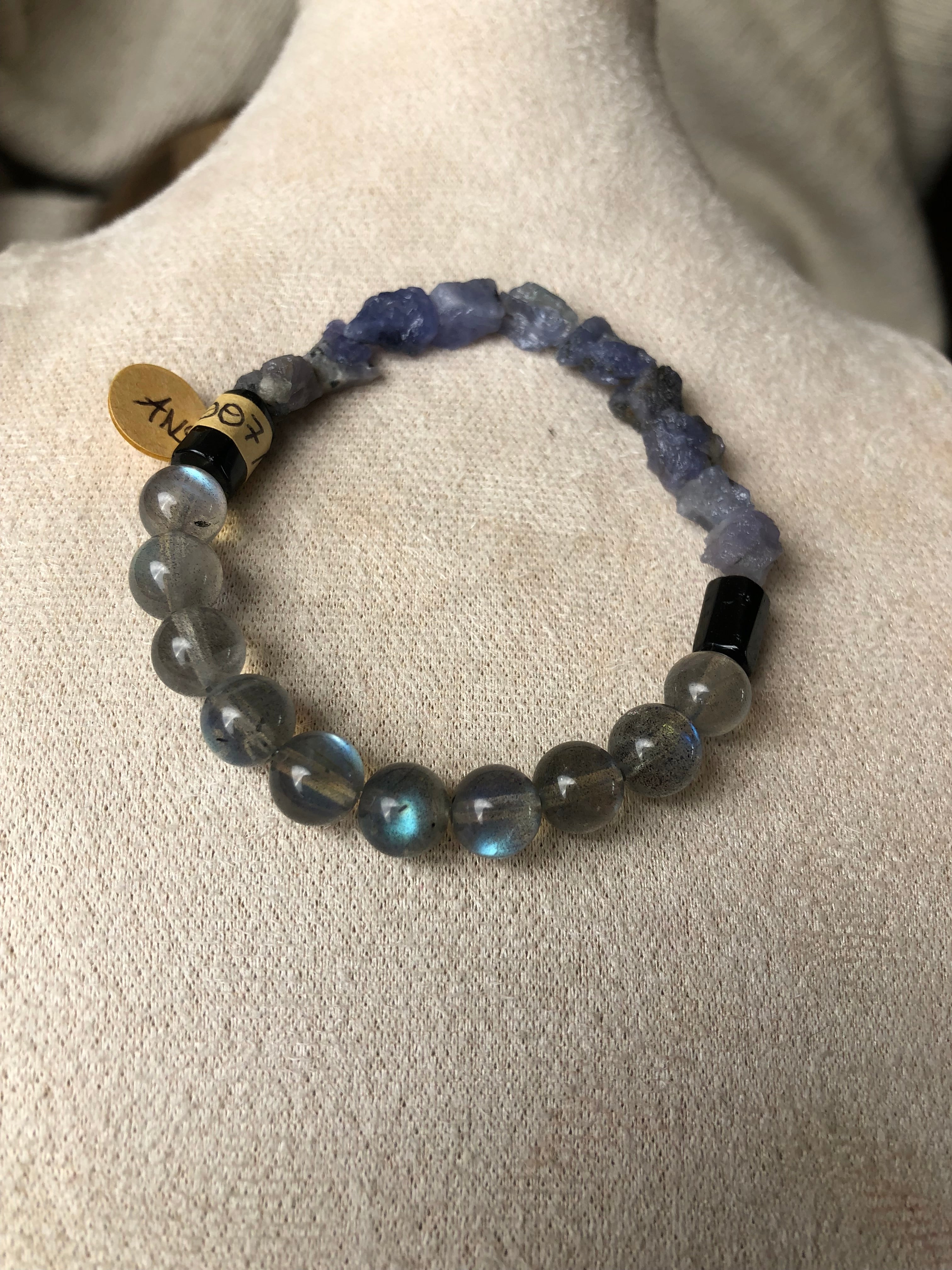 Labradorit Tansanit Armband