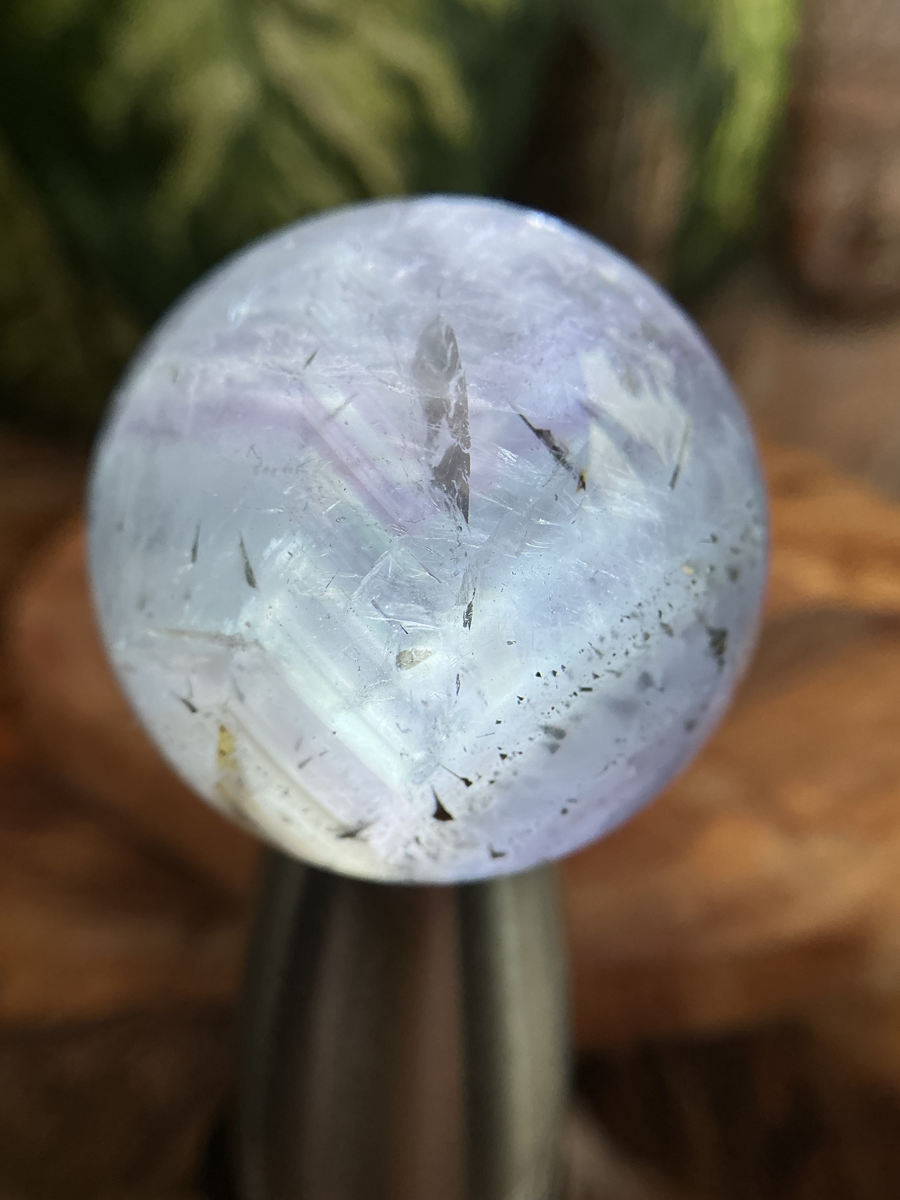 Nigeria Fluorit Kugel mit Pyrit