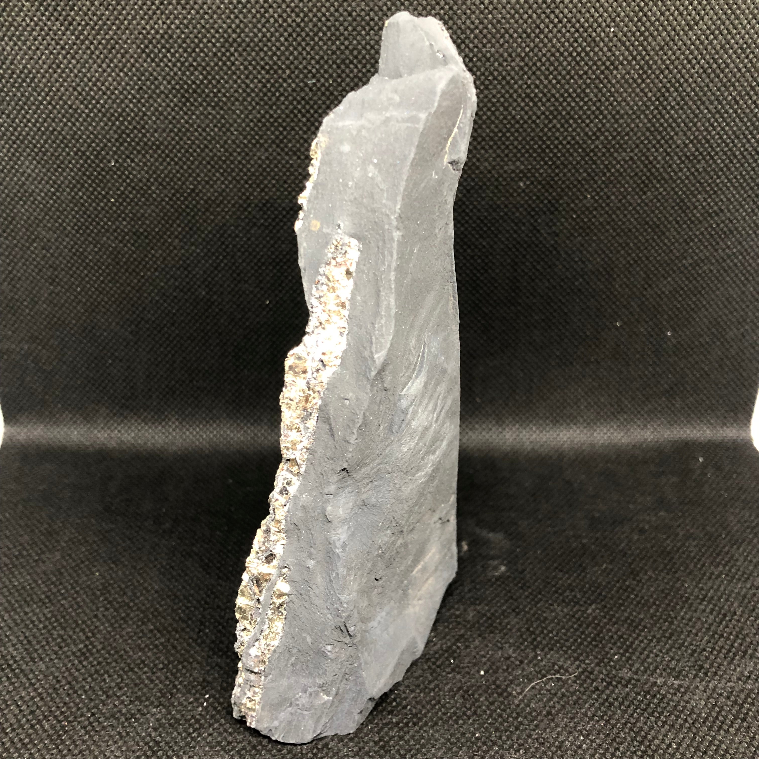 Schungit mit Pyrit freistehend Brasilien