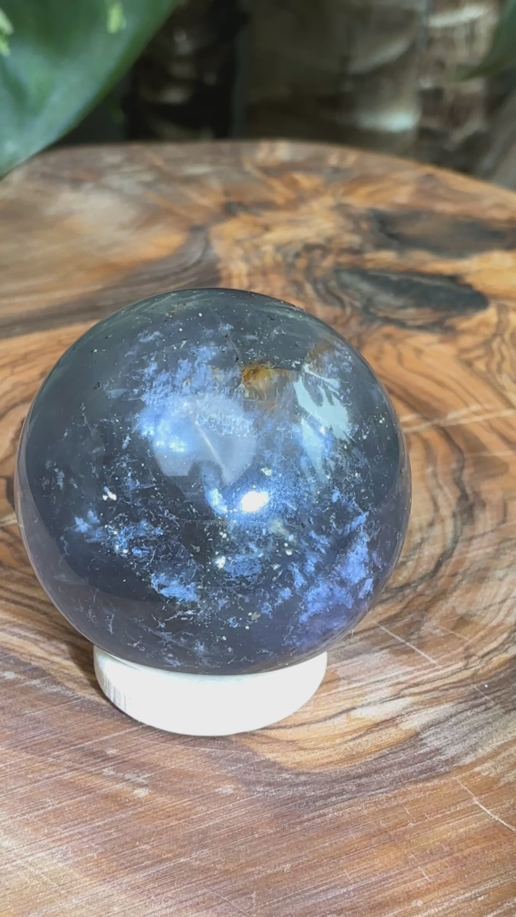 Nigeria Fluorit Kugel mit Pyrit