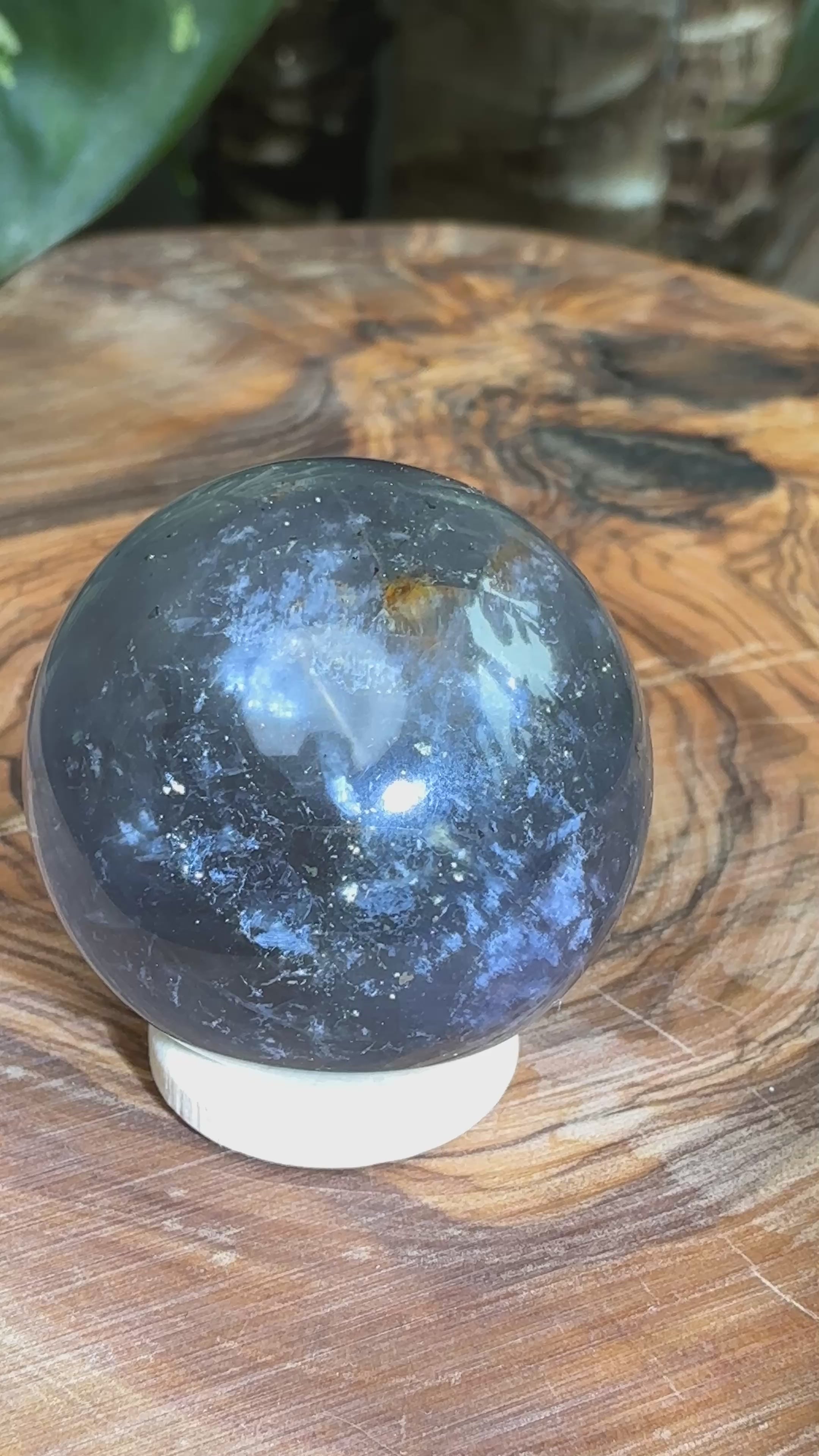 Nigeria Fluorit Kugel mit Pyrit